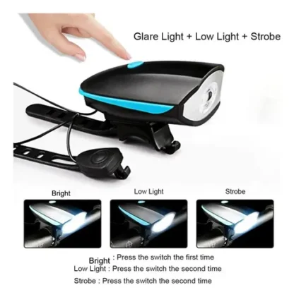 Luz Recargable USB Con Destellos Y Bocina-3 Modos- - Image 3