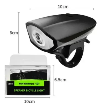 Luz Recargable USB Con Destellos Y Bocina-3 Modos-