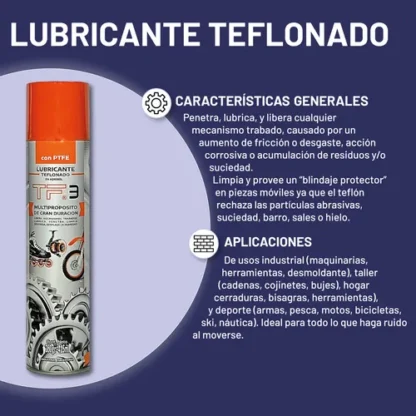 Lubricante Tf3 X24 Unidades En Aerosol Teflonado De 415ml - Image 2