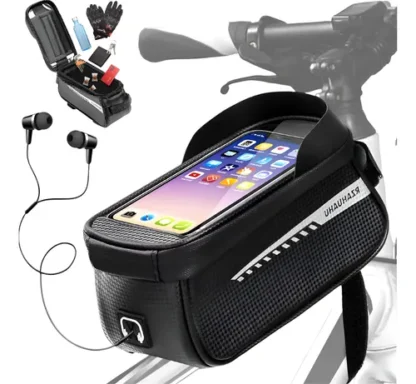 Alforja Bolso Bicicleta Impermeable Porta Celular Delantero