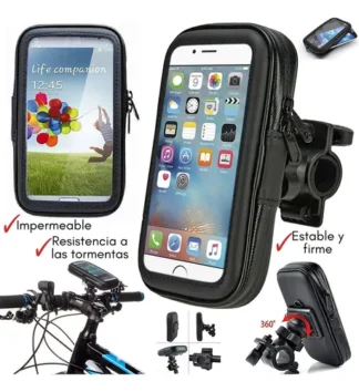 Soporte Porta Celular Bolso Impermeable Sujeción Caño