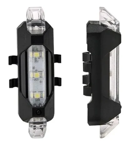 Combo Luz Bicicleta Led Usb Recargable Delantera/Trasera Color Rojo/Blanco DC-918 - Image 4