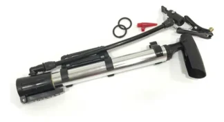 Inflador Portátil Aluminio Con Manguera Móvil + Varios Picos