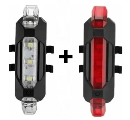 Combo Luz Bicicleta Led Usb Recargable Delantera/Trasera Color Rojo/Blanco DC-918 - Image 8