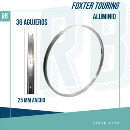 Llanta Bicicleta Foxter Rodado 26 Aluminio Reforzada mtb Universal Color plata - Image 5