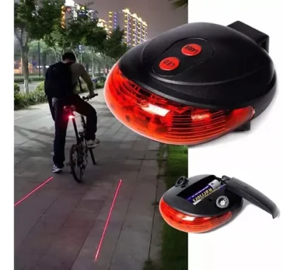 Luz Led Trasera 5 Funciones y 2 Laser Indicador Carril