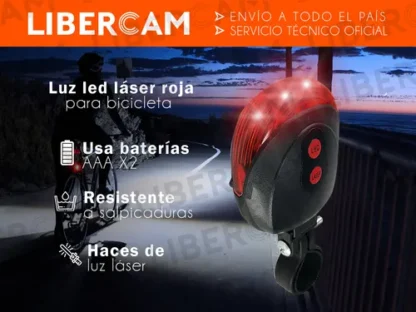 Luz Led Trasera 5 Funciones y 2 Laser Indicador Carril - Image 5